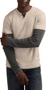 Lucky Brand Venice Button Neck Cotton Blend T-Shirt
