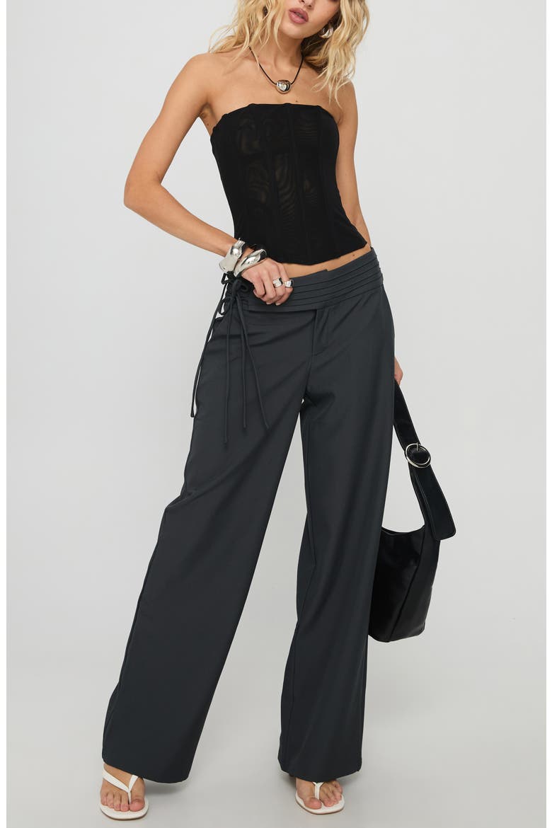 Oscuro Longline Sheer Mesh Corset Top, Alternate, color, BLACK