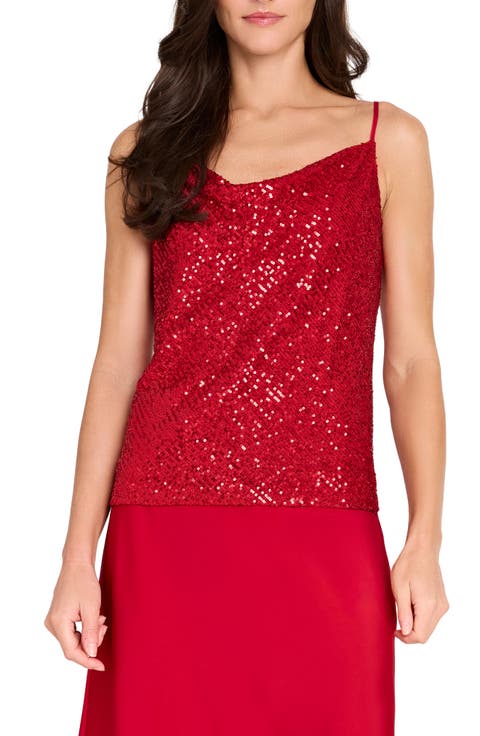 Sequin Cowl Neck Camisole