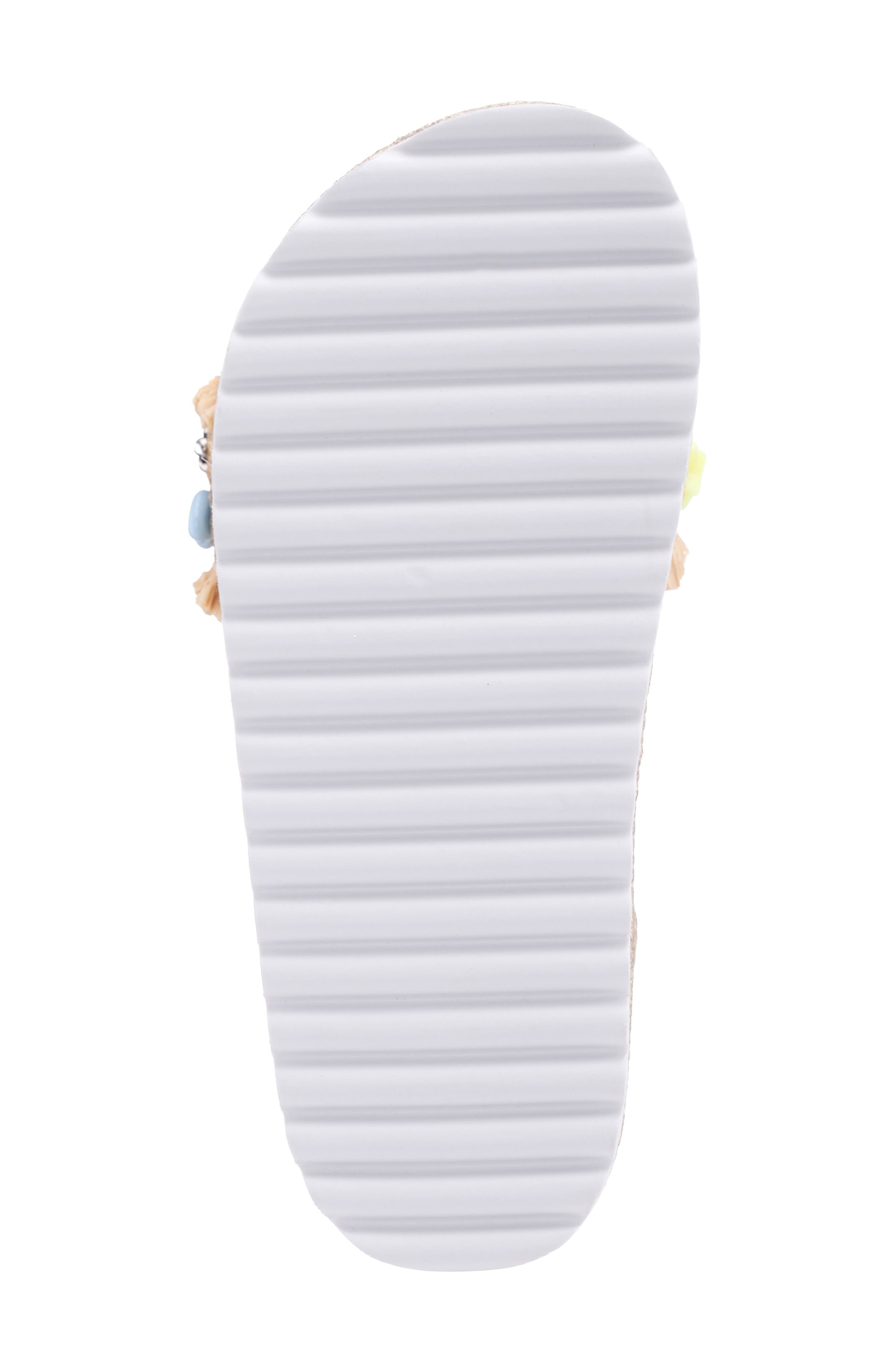 Nina Kids' Vento Beaded Raffia Flatform Sandal, Alternate, color, Natural Raffia