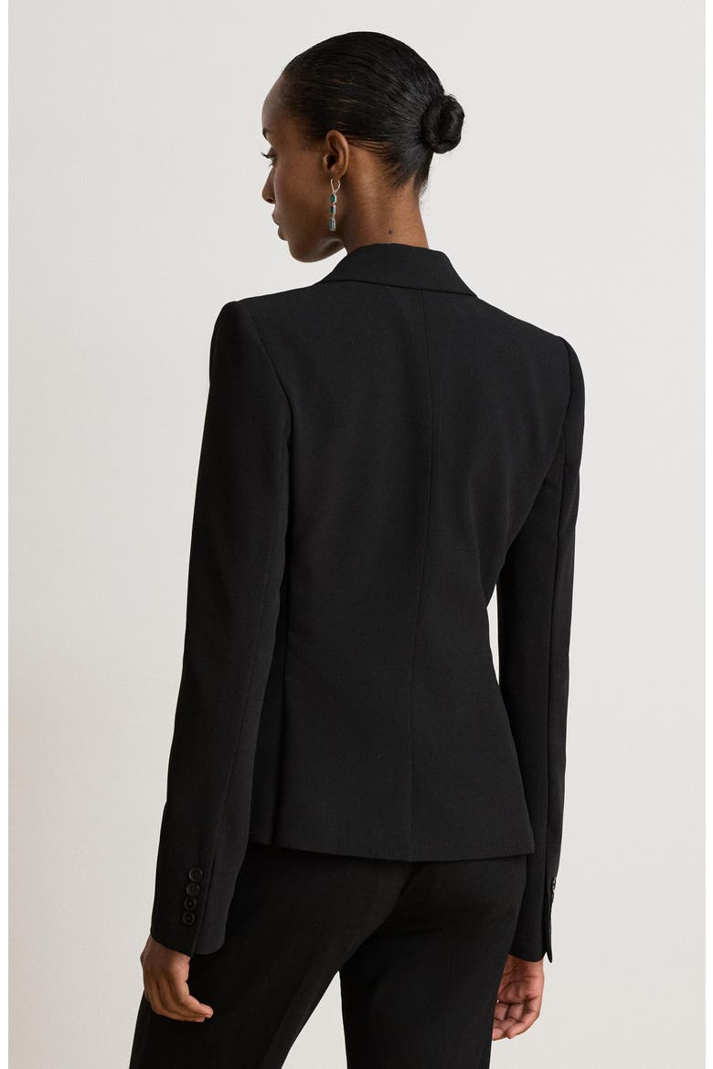 City Crepe Woven Blazer, Alternate, color, BLACK