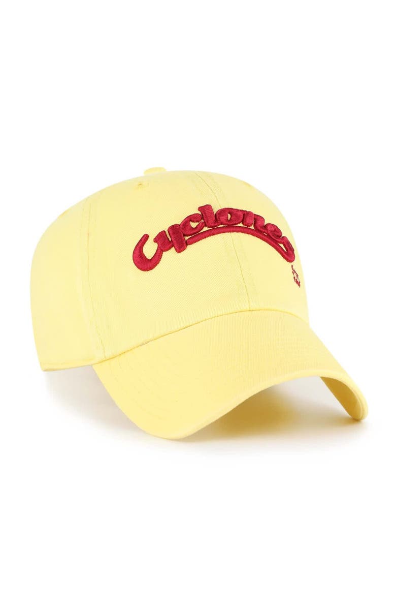 '47 Men's '47 Maize Iowa State Cyclones Vault Clean Up Adjustable Hat, Alternate, color, 