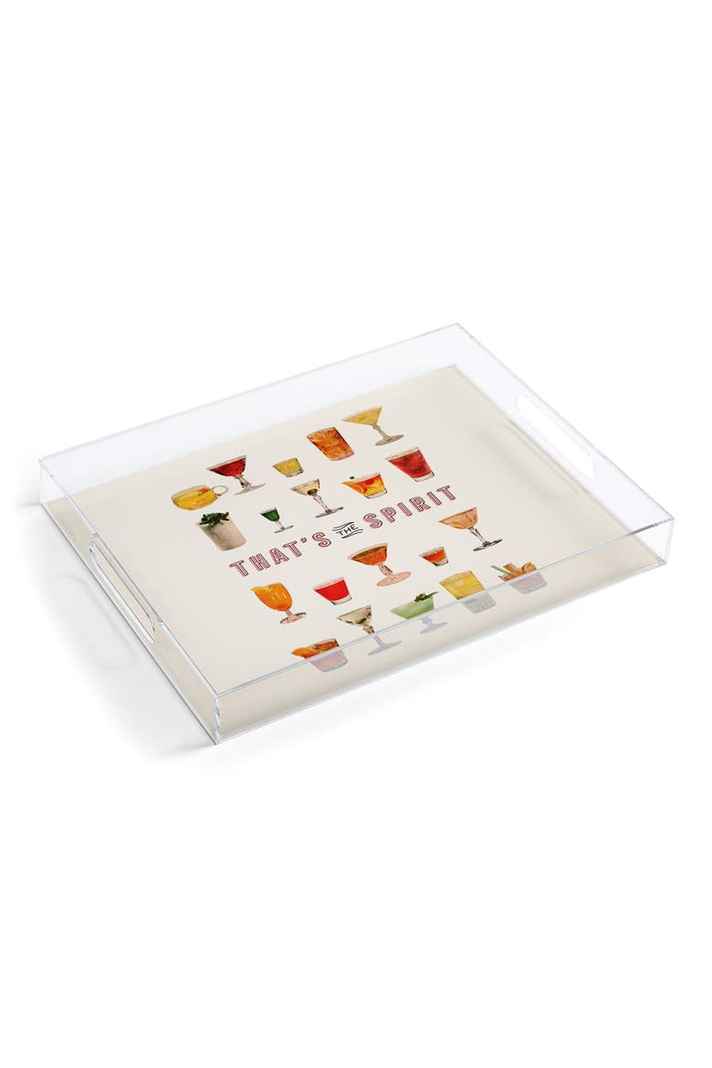That's the Spirit Decorative Tray, Main, color, BEIGE