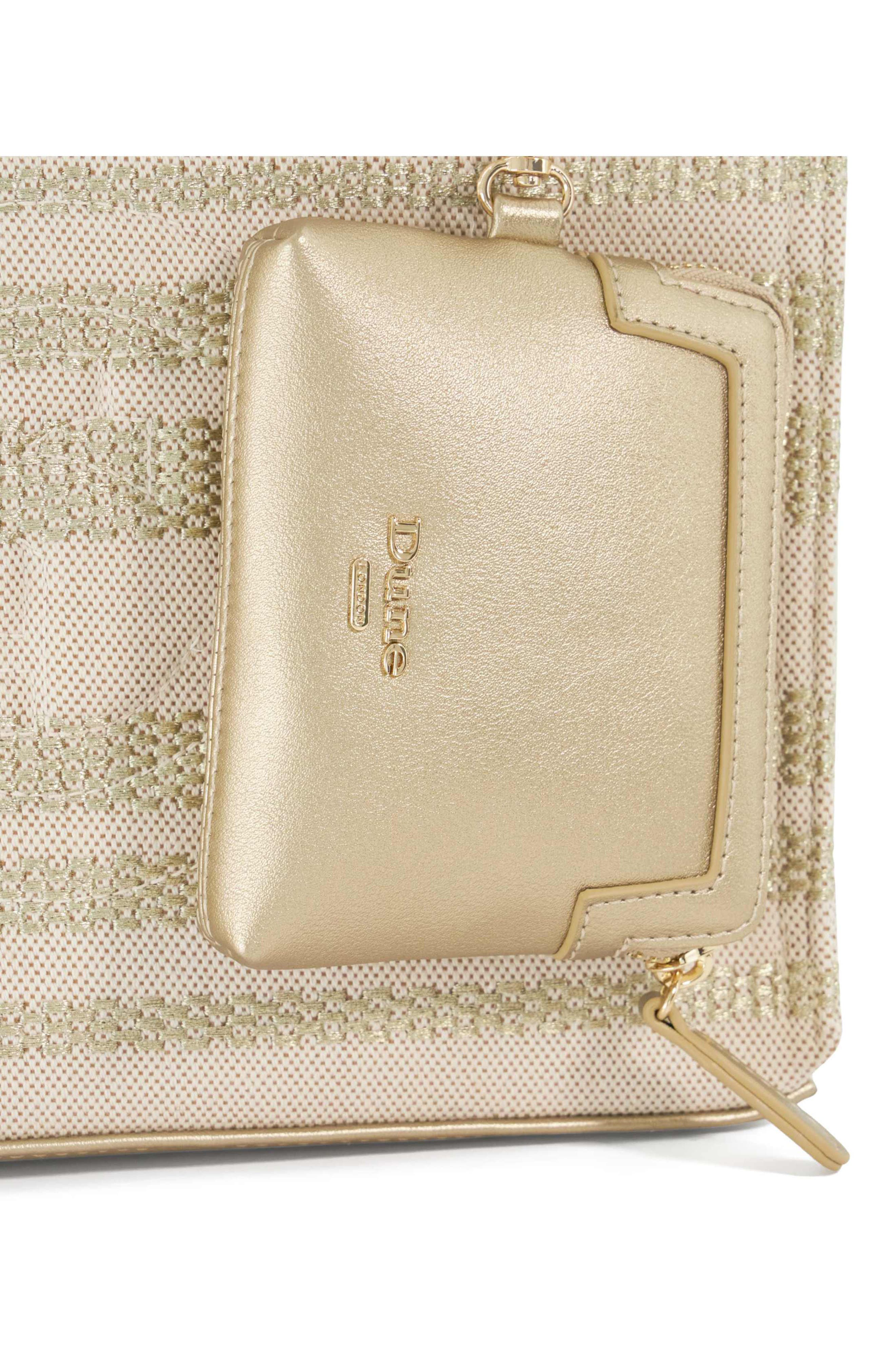 Dune London Dinkideltra Canvas Top Handle Bag, Alternate, color, Gold