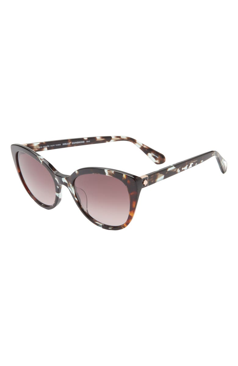 Kate Spade New York amberlees 55mm gradient eat eye sunglasses, Alternate, color, Havana Multi/ Brown Gradient