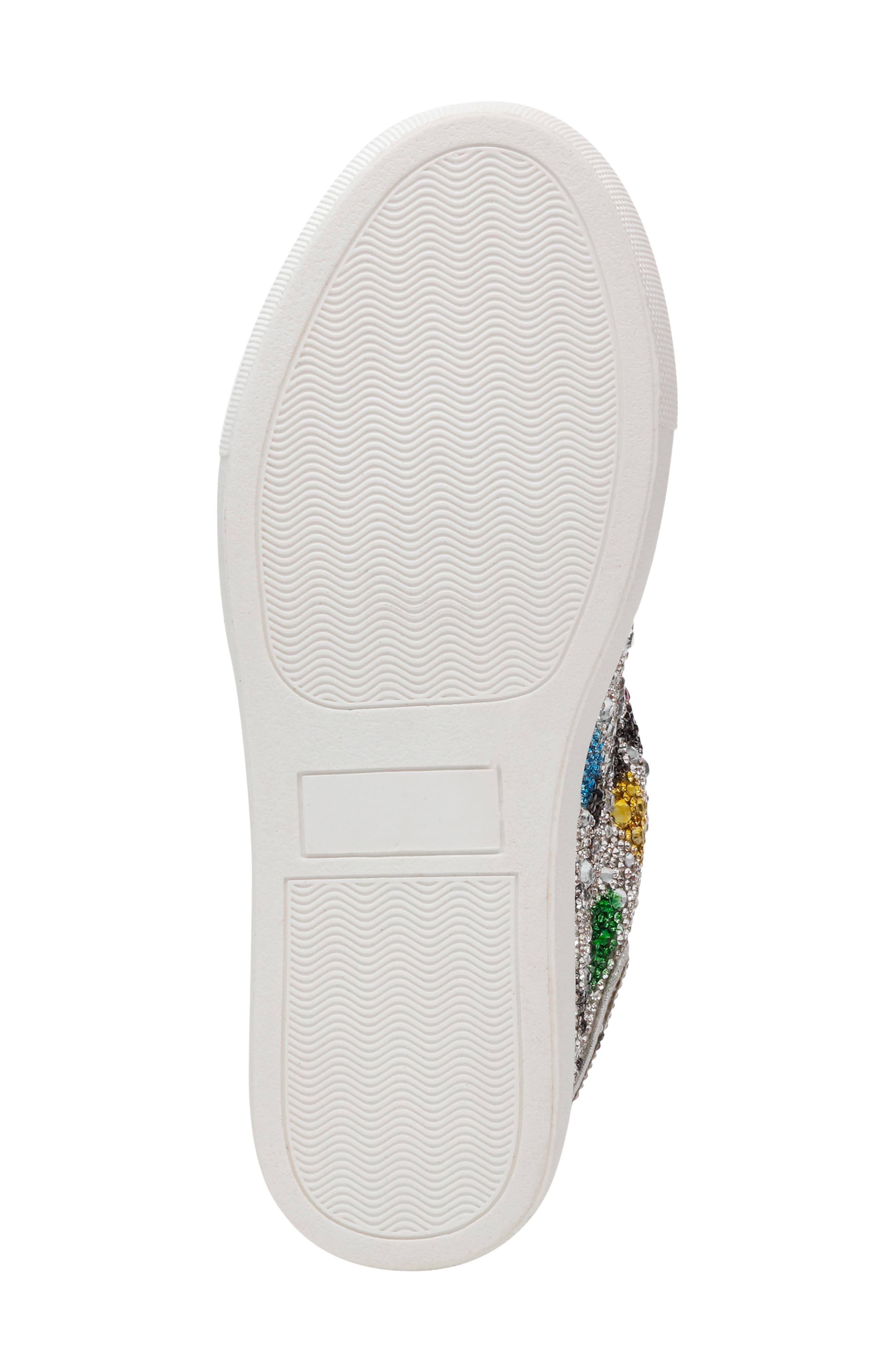 Betsey Johnson Sidny Crystal Sneaker, Alternate, color, Multi Lights