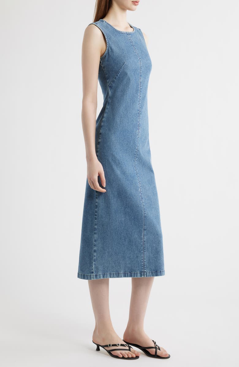 rag & bone Jasmine Denim Midi Tank Dress, Alternate, color, Waverly