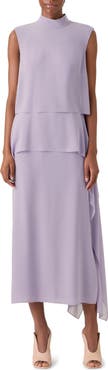 Akris Layered Silk Georgette Dress