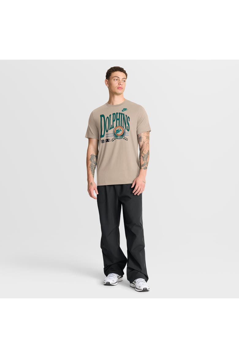 Men's Nike Sand Miami Dolphins Rewind Tri-Blend T-Shirt, Alternate, color, Sand