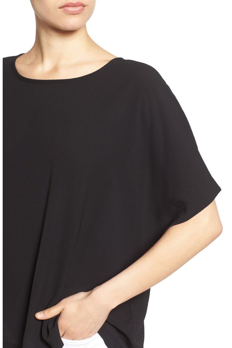 Elbow Sleeve Top, Alternate, color, BLACK