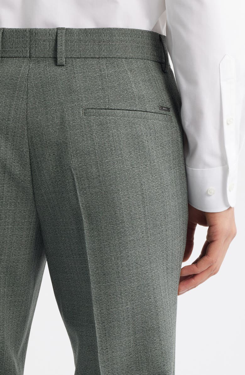 BOSS Genius Slim Fit Virgin Wool Dress Pants, Alternate, color, Open Green