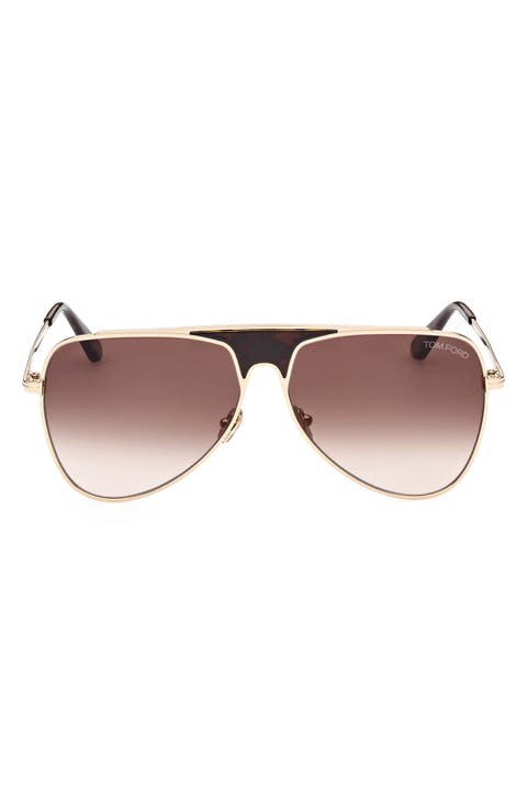 Ethan 60mm Gradient Pilot Sunglasses