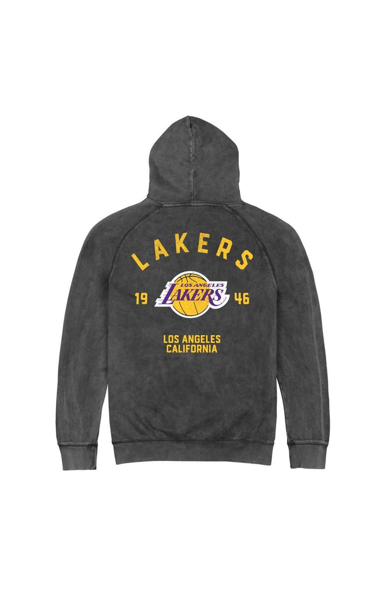 Stadium Essentials Men's Stadium Essentials  Charcoal Los Angeles Lakers Vintage Raglan Pullover Hoodie, Alternate, color, Charcoal