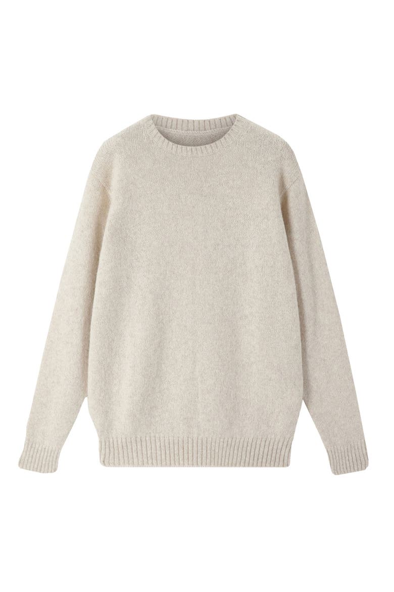 Alpaca Crew Neck Sweater, Alternate, color, CAMEL