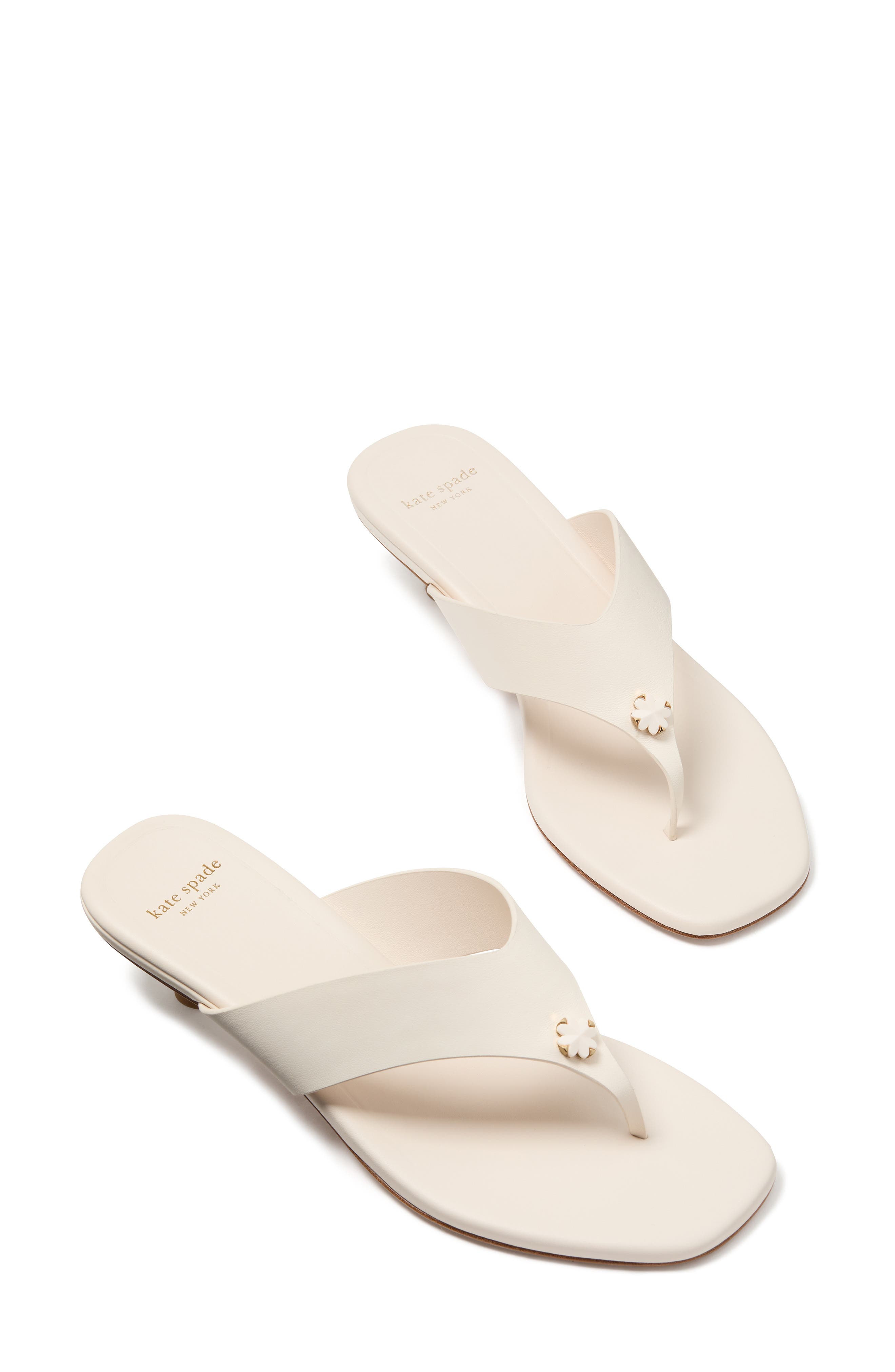 spade flower sandal, Alternate, color, CREAM