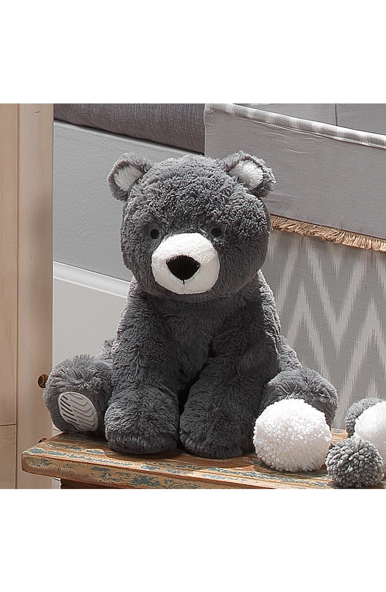 Lambs & Ivy Woodland Forest Plush Bear Stuffed Animal Toy Plushie - Oscar, Alternate, color, Gray