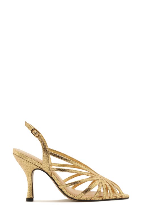 Arezzo Lucia Slingback Sandal In Gold