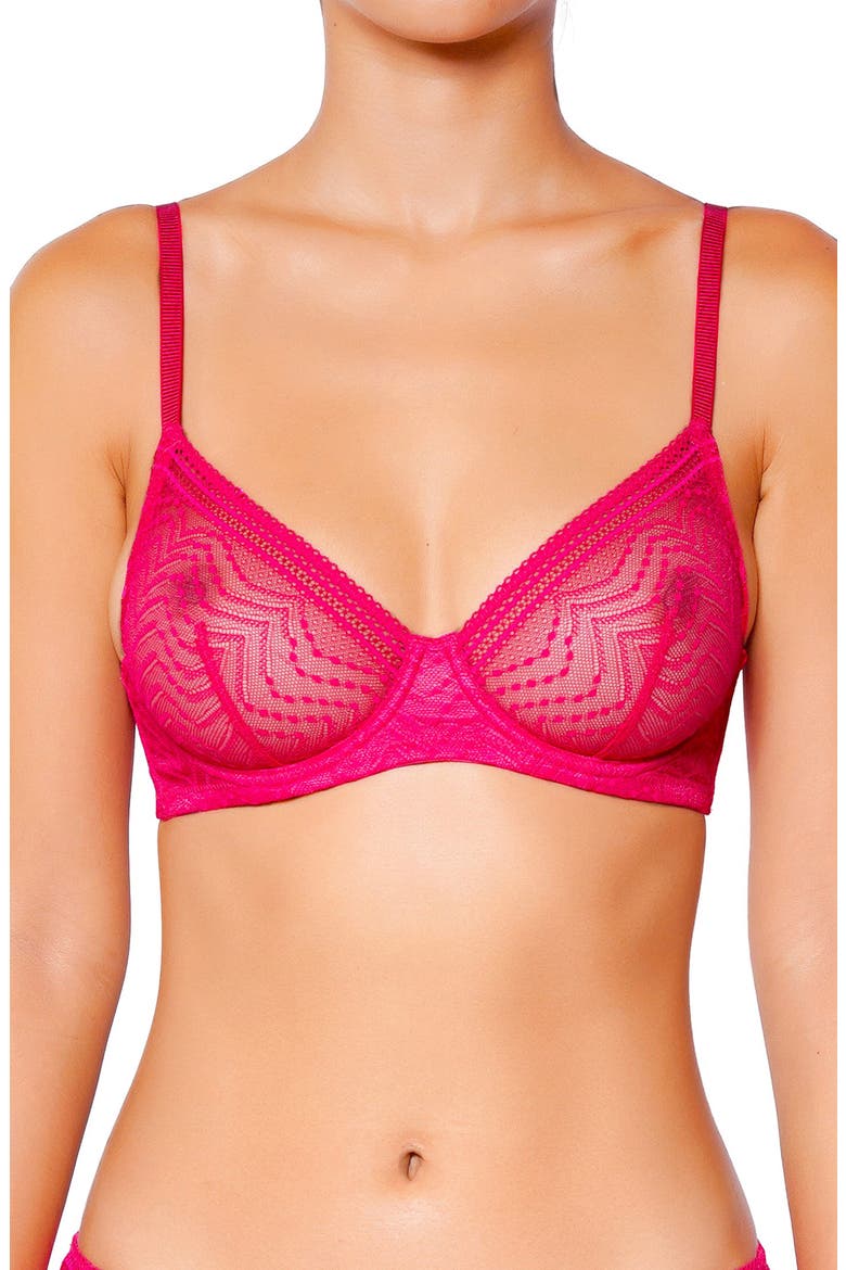 Eclantante Lace Underwire Bra, Alternate, color, FUSHIA