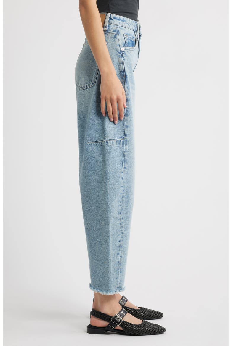 Charlie Super High Waist Crop Barrel Jeans, Alternate, color, LOU