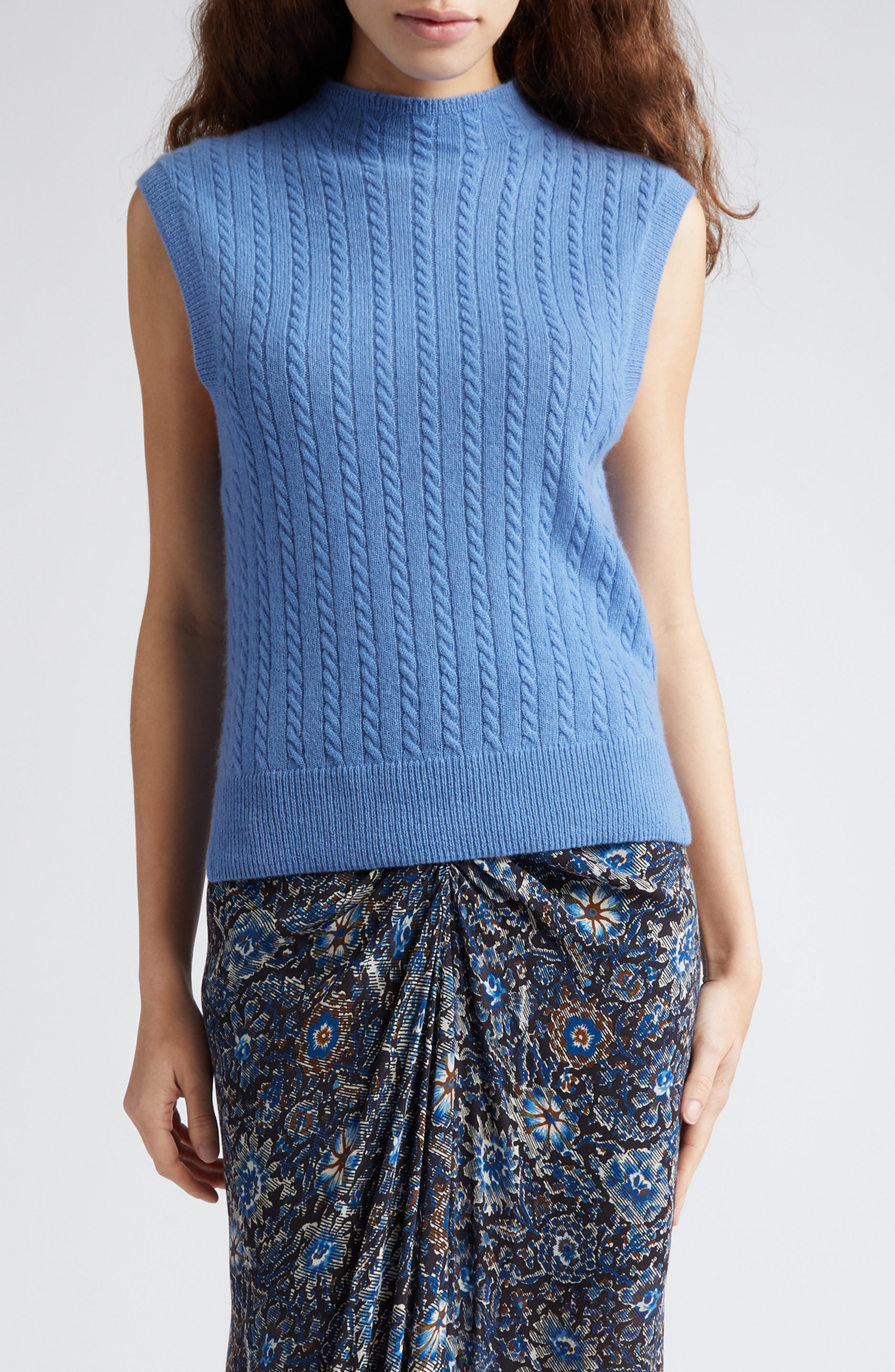 Veronica Beard Letita Cable Cap Cashmere Sweater (Women) | Nordstromrack