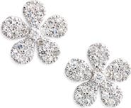 Meira T Diamond Pavé Flower Stud Earrings