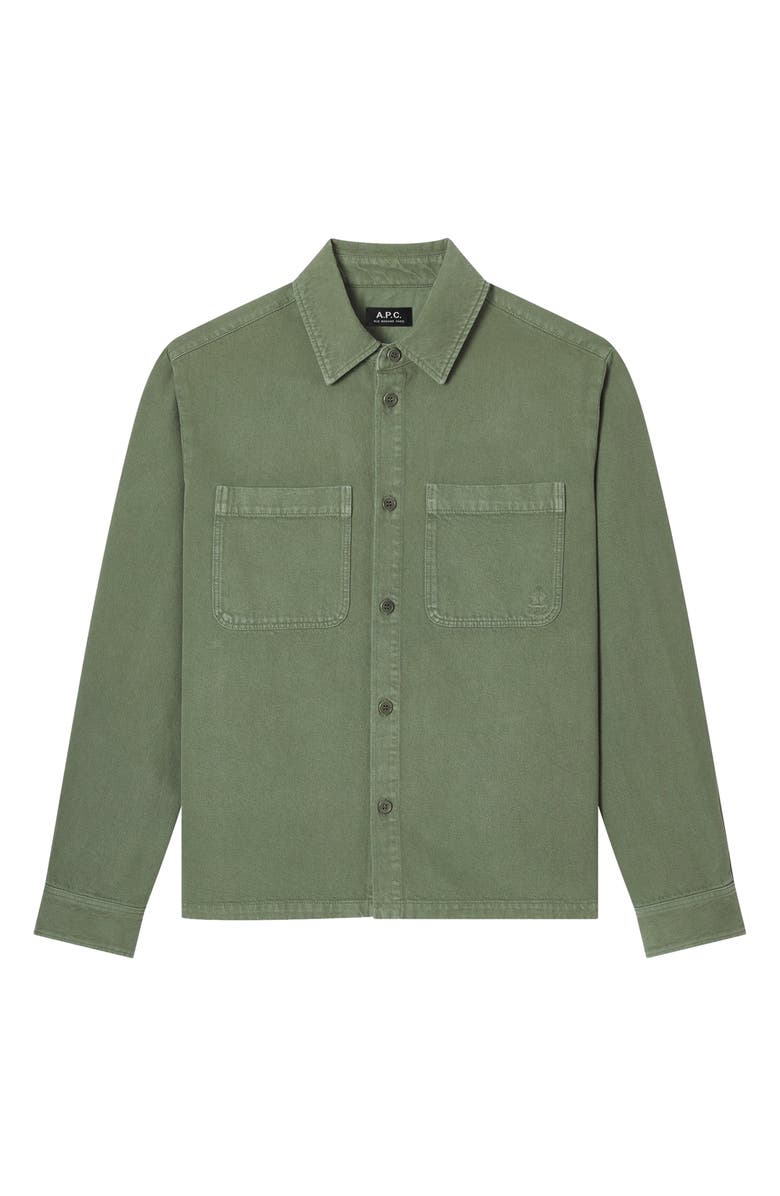 A.P.C. Leon Organic Cotton Jacket, Alternate, color, Green