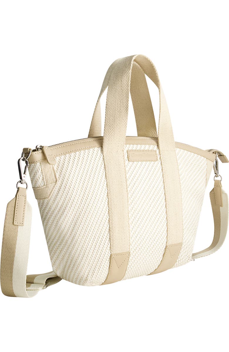 Tommy Bahama Soft Woven Zip-Top Tote, Alternate, color, Tan/White