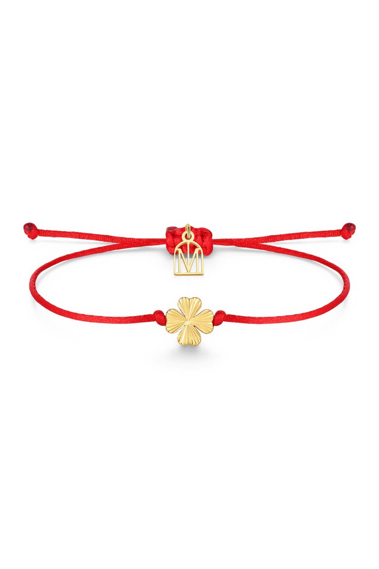Clover Good Luck bracelet, Main, color, Yellow Gold