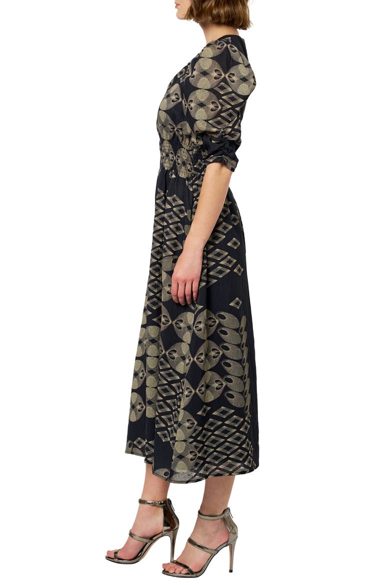 Biarritz Abstract Mixed Print Dress, Alternate, color, BLACK MULTI