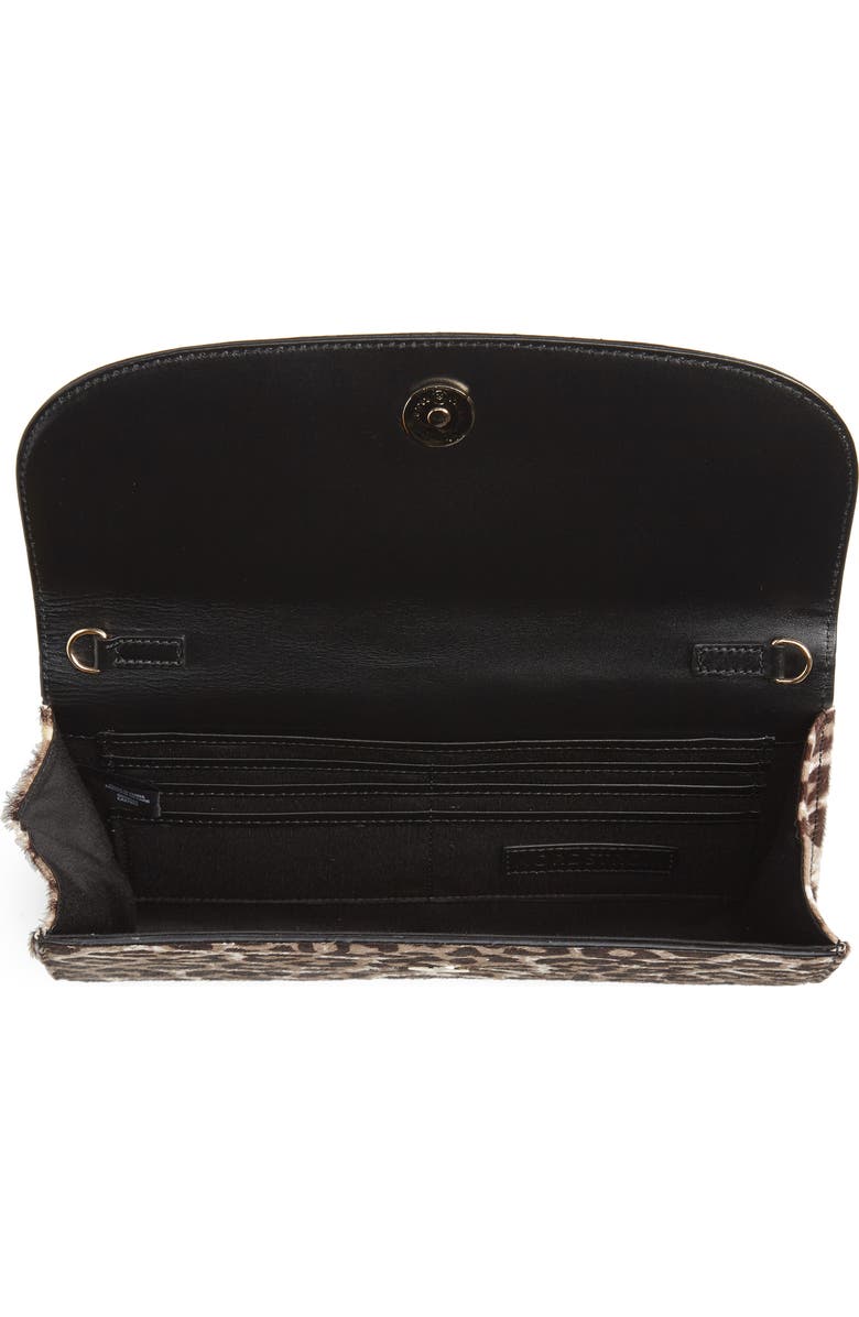 Nordstrom Genuine Calf Hair Leopard Print Clutch, Alternate, color,