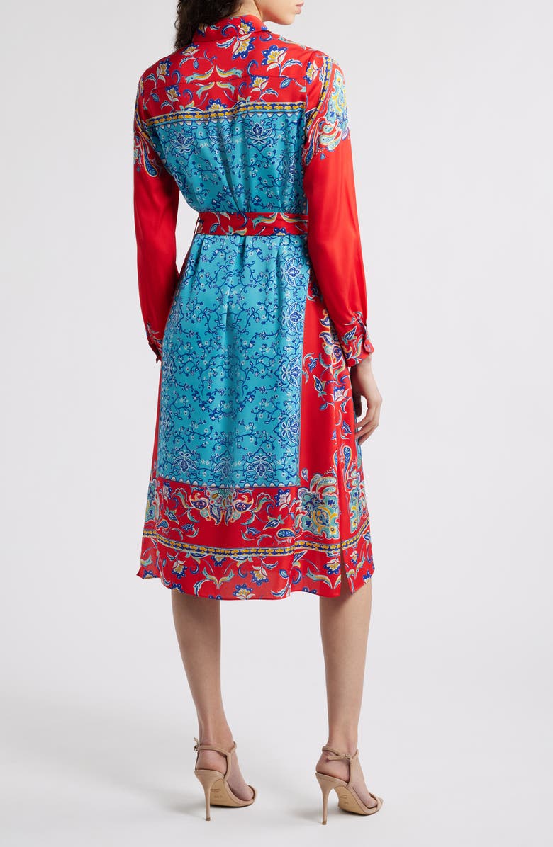 Elie Tahari The Paulina Isle of Capri Print Long Sleeve Shirtdress, Alternate, color, Isle Of Capri Print