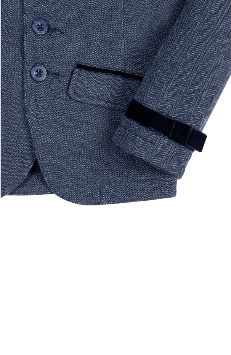 Hope & Henry Girls' Dressy Fleece Riding Blazer, Toddler, Alternate, color, Navy Herringbone Fleece