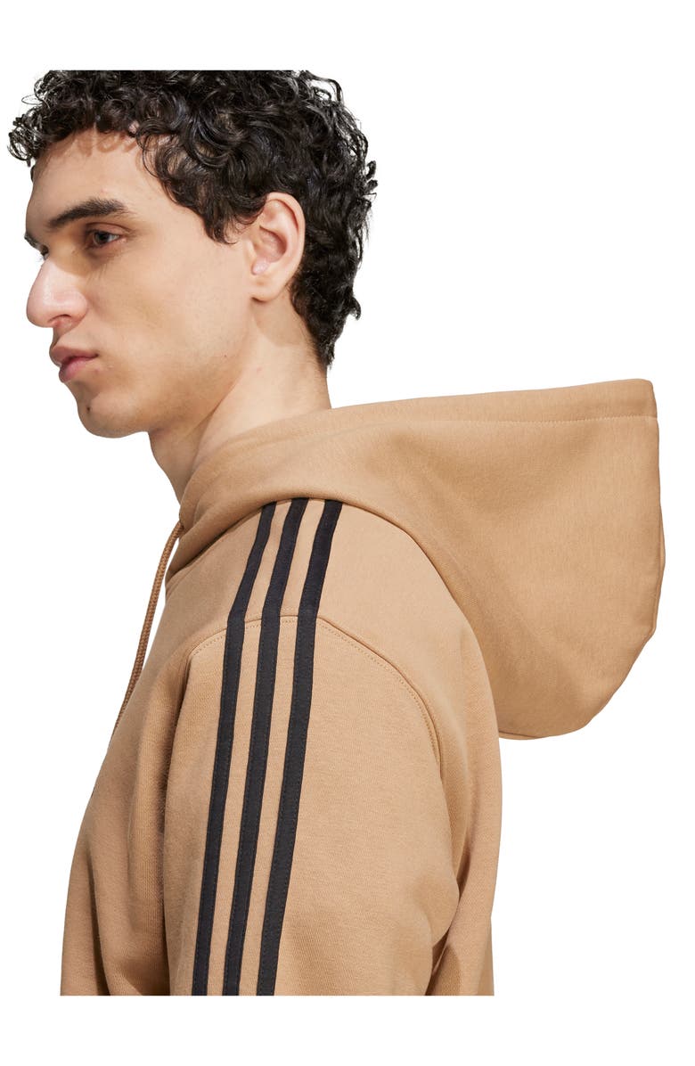 adidas Adicolor 3-Stripes Trefoil Logo Fleece Hoodie, Alternate, color, 