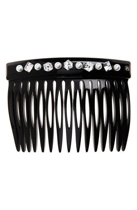 Crystal & Faux Pearl Hair Comb
