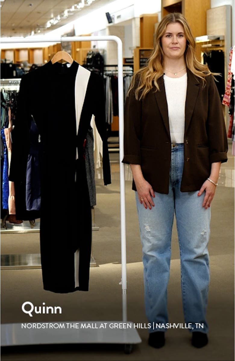 Millie Colorblock Long Sleeve Midi Dress, sales video thumbnail