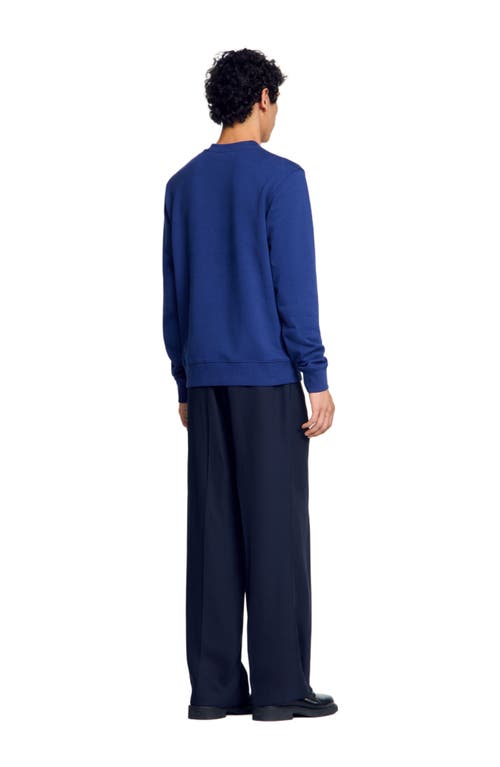 Sandro Logo Sweatshirt In Royal Blue