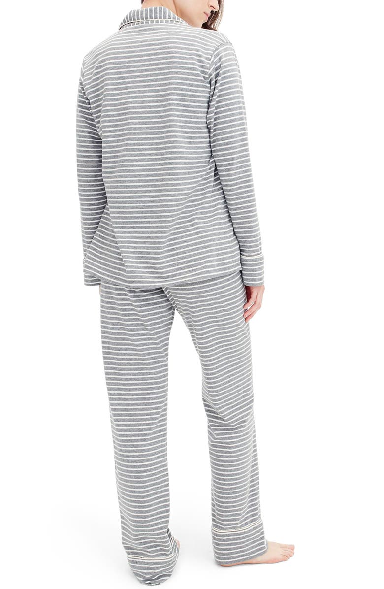 J.Crew Dreamy Stripe Cotton Pajamas, Alternate, color, 