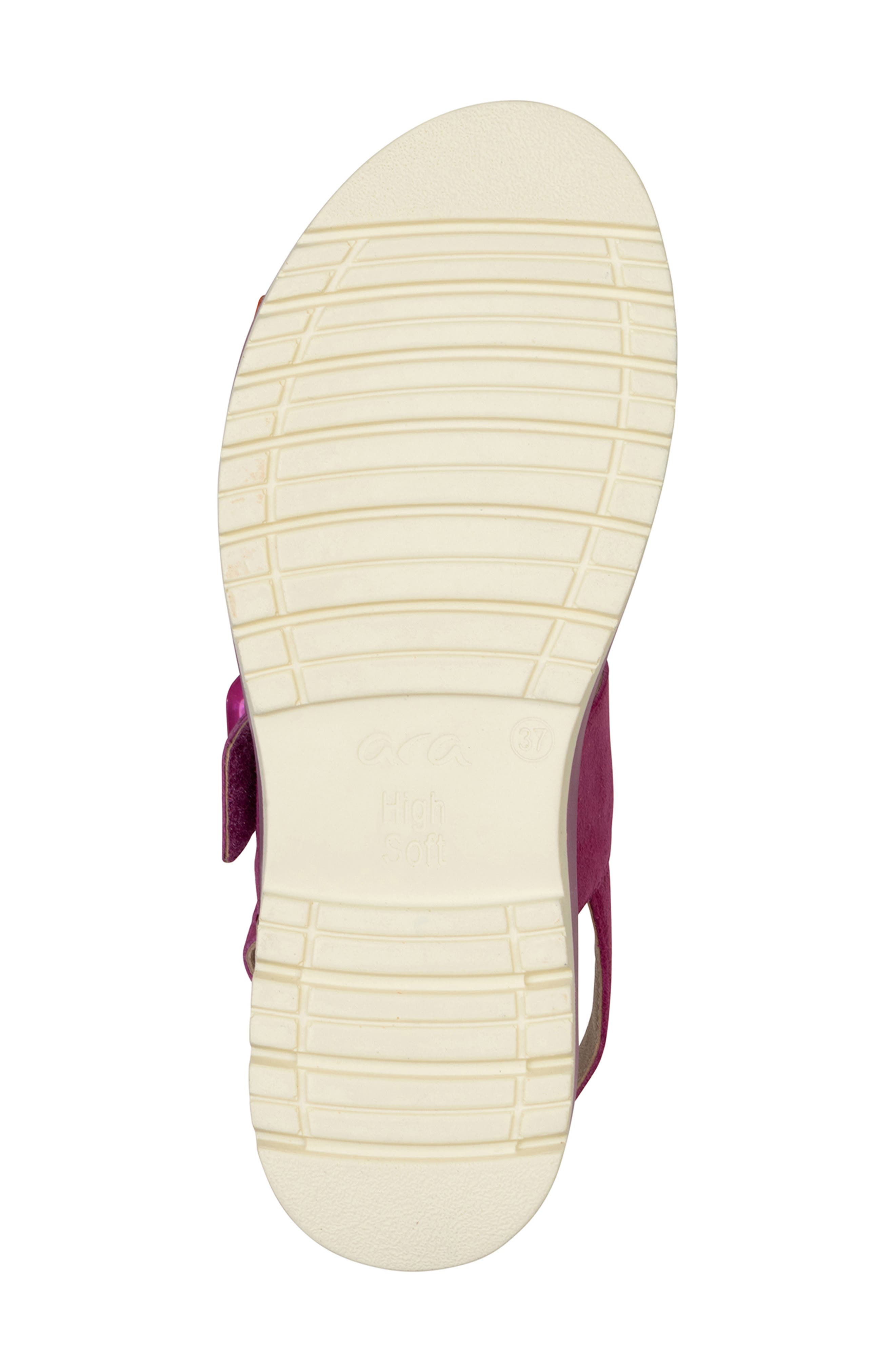 ara Marbella Slide Sandal, Alternate, color, Poppy/ Pink Suede