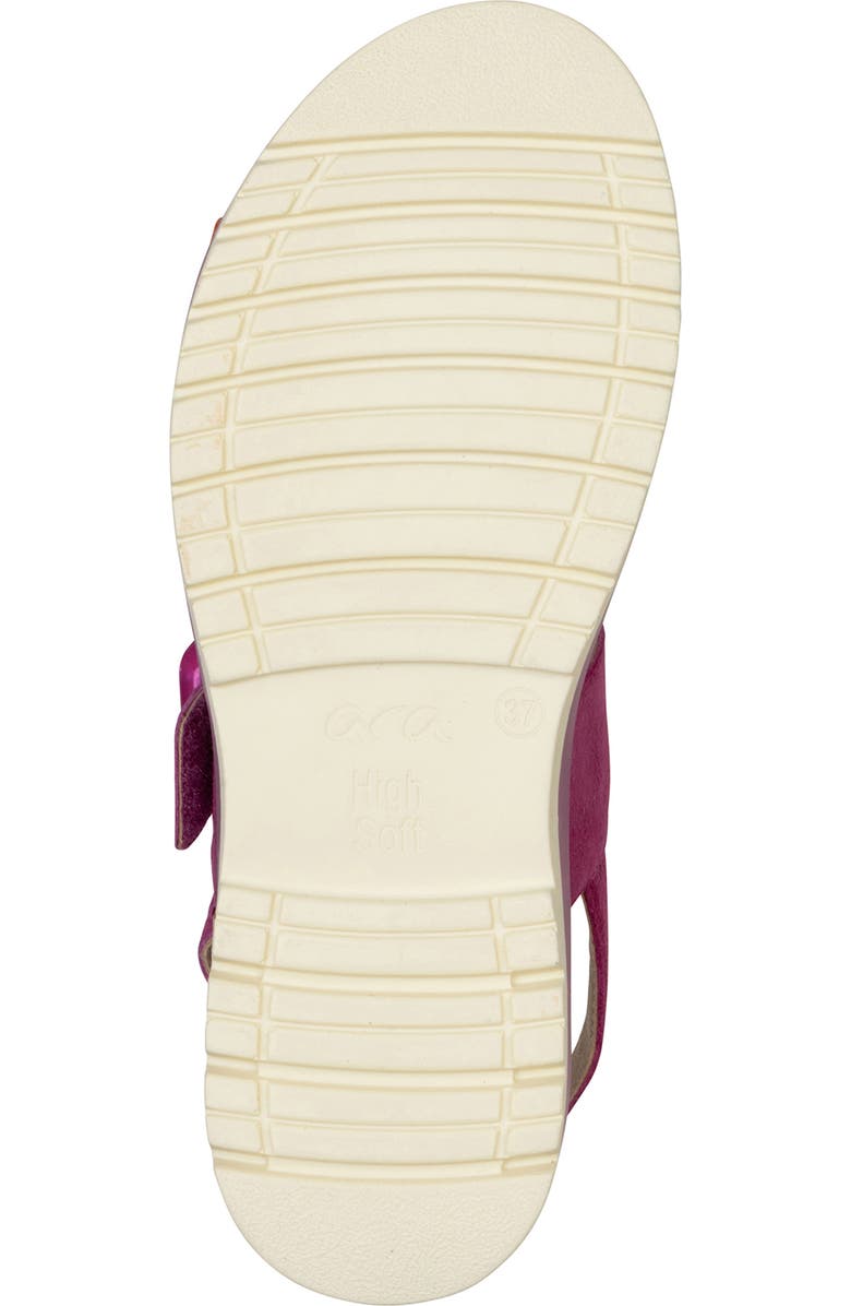 ara Marbella Slide Sandal, Alternate, color, Poppy/ Pink Suede