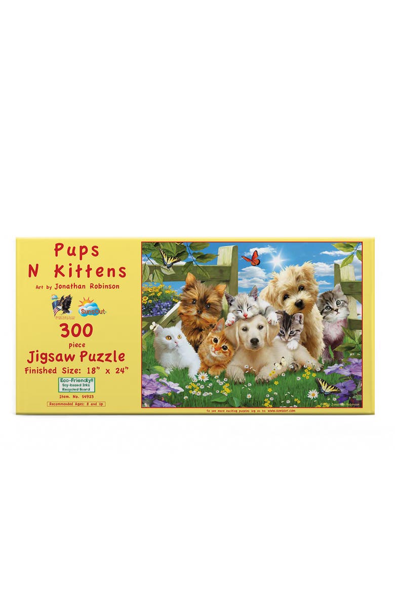 Sunsout Pups n kittens 300 piece Jigsaw Puzzle for Adults, Alternate, color, Multicolor