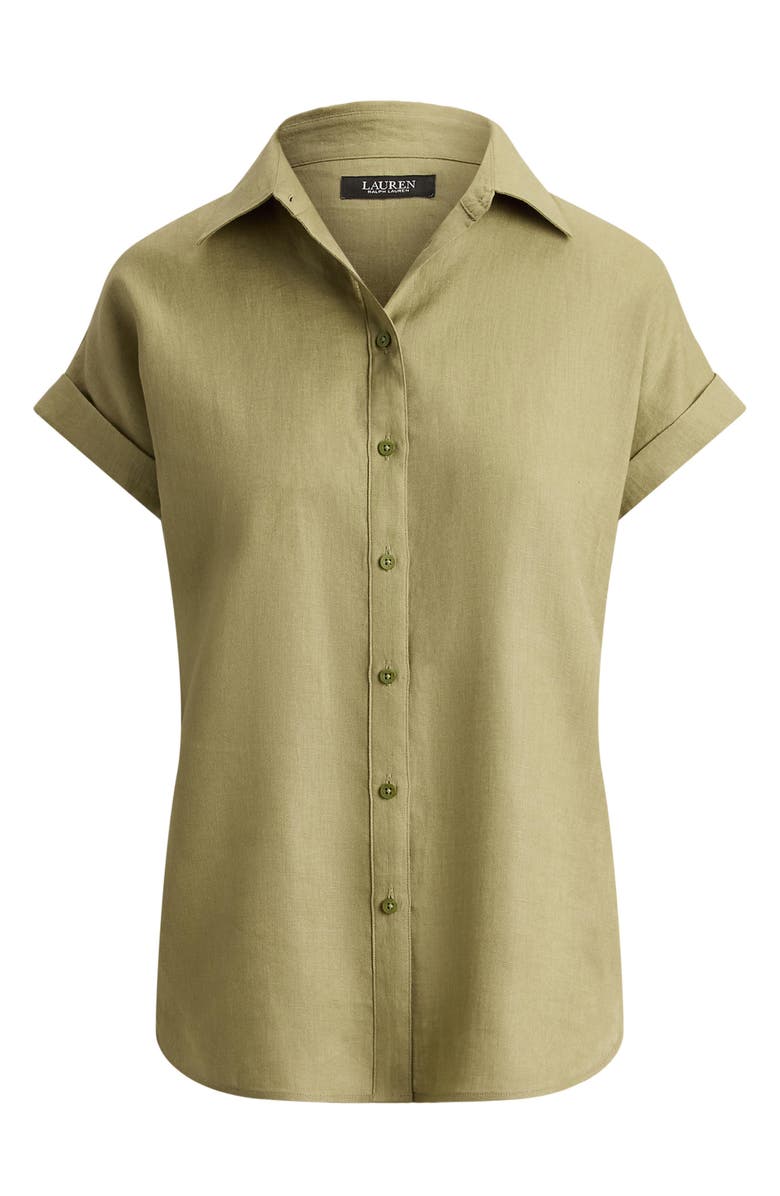 Lauren Ralph Lauren Broono Tissue Linen Button-Up Shirt, Alternate, color,