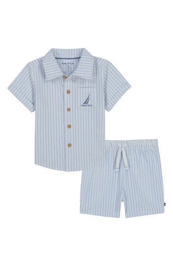 Nautica Babies'  Cabana Cotton Seersucker Set