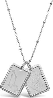 Sterling Forever 14K Gold Plated Brass Zodiac Tag Necklace - Aries