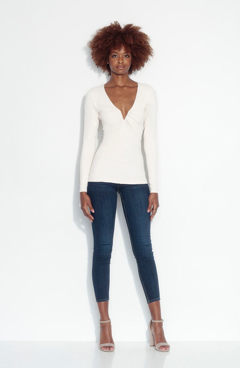 Susana Monaco V-Neck Long Sleeve Top, Alternate, color,