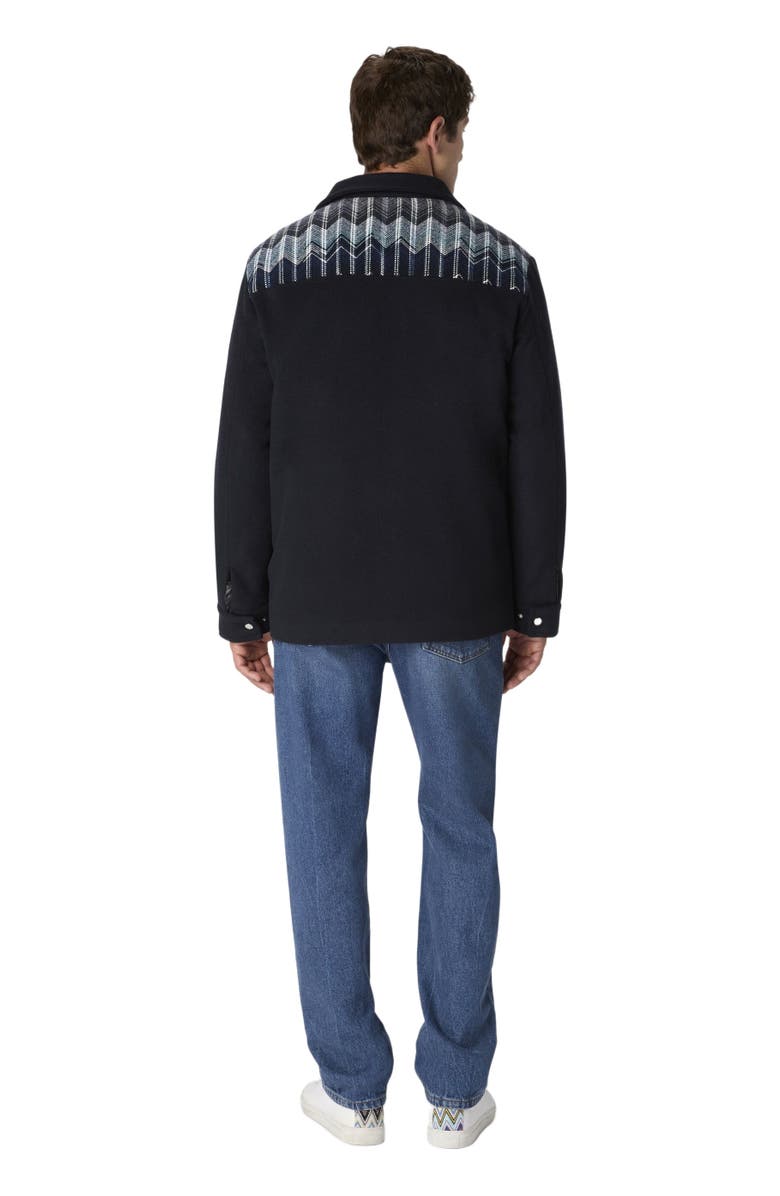 Missoni Field Jacket With Zigzag Pattern, Alternate, color, Black & Blue