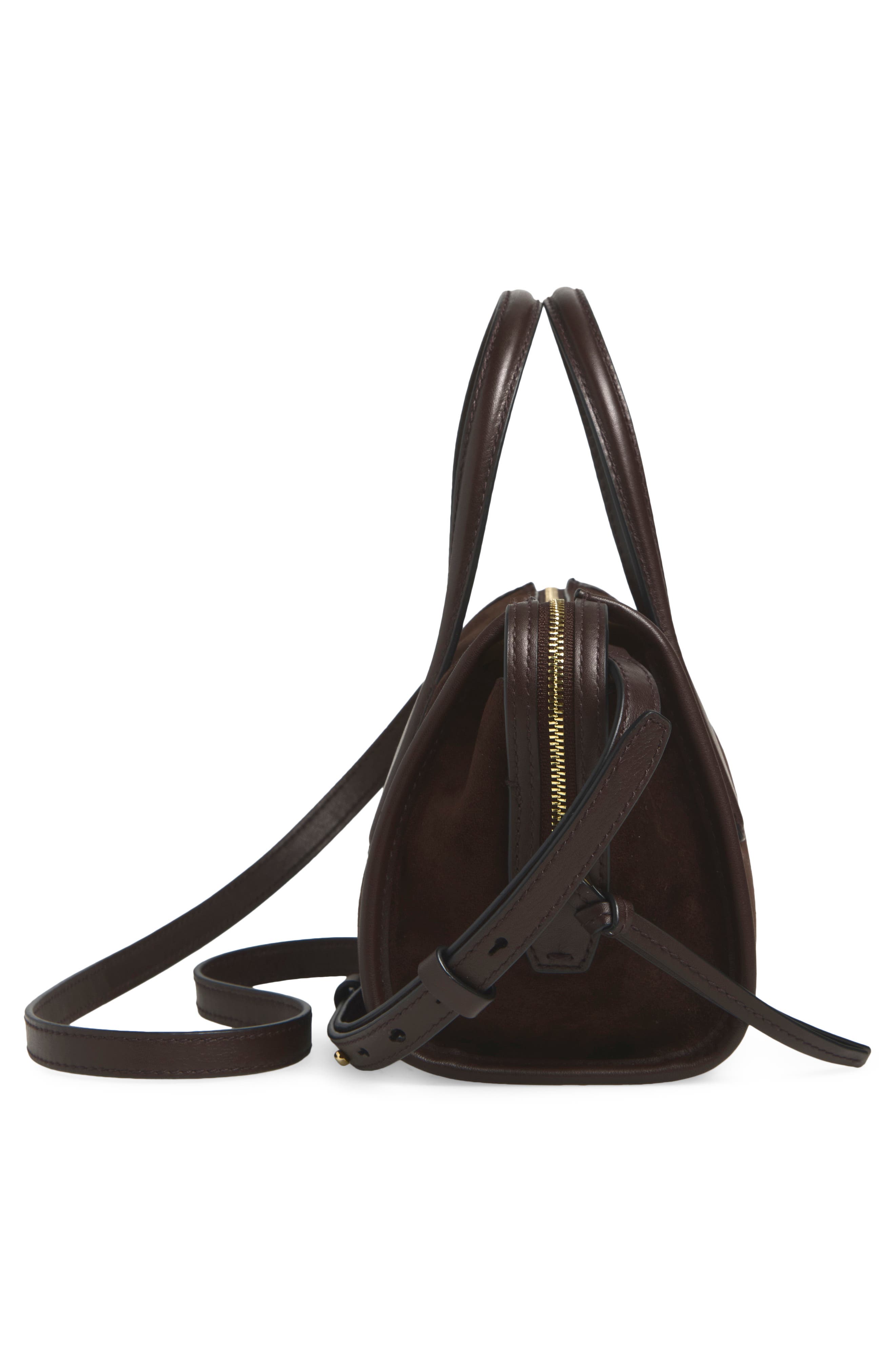 Lexington Suede Crossbody Bag, Alternate, color, DARK CAROB