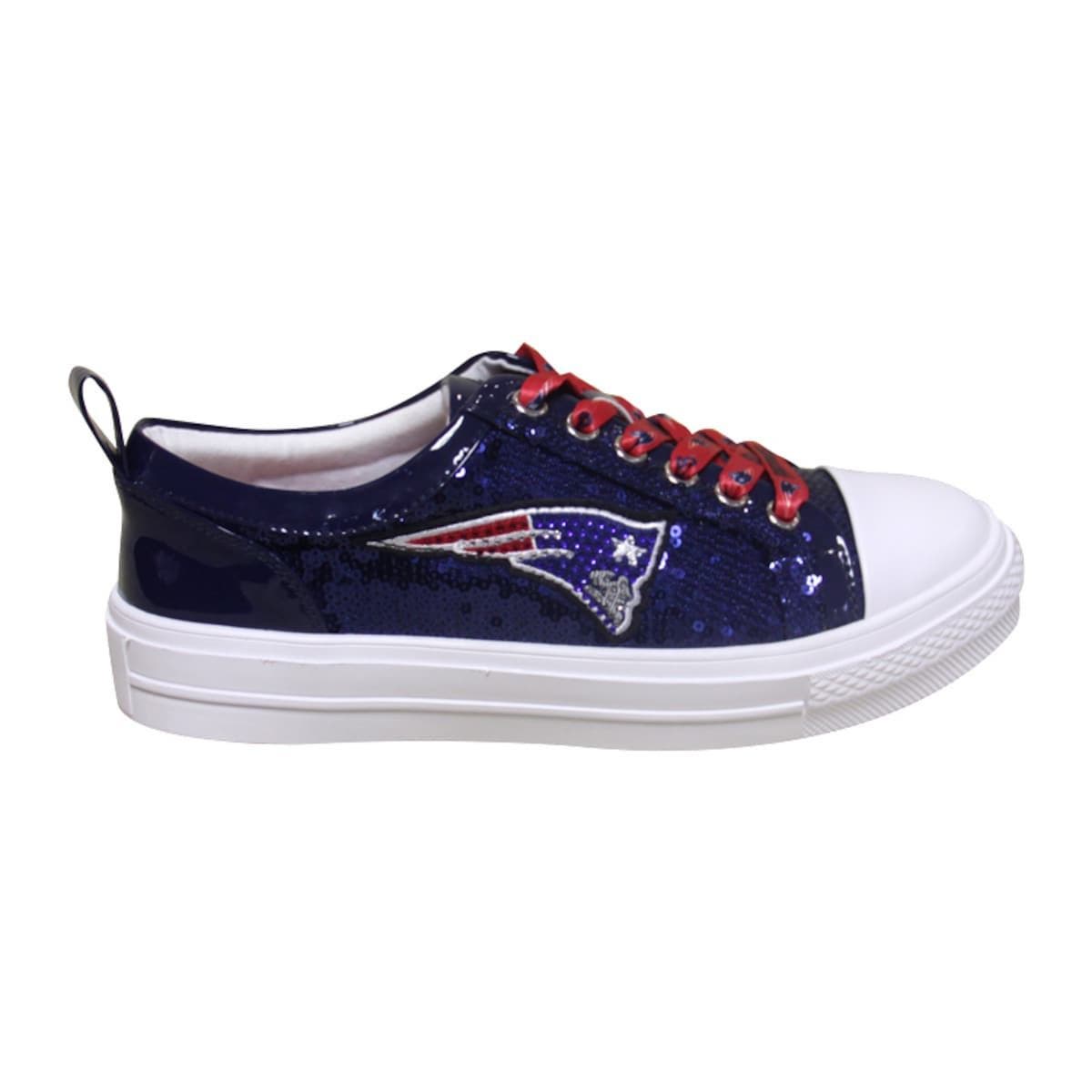 CUCE Women's Cuce Navy New England Patriots Team Sequin Sneakers, Alternate, color, 