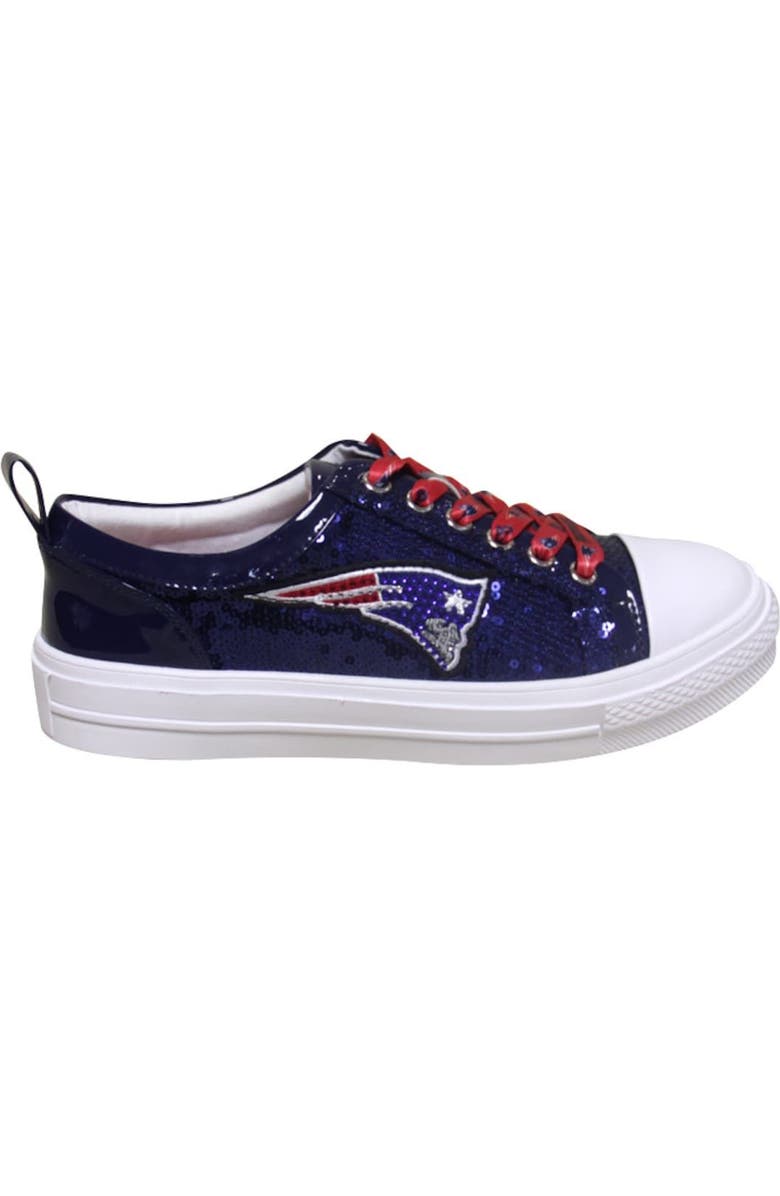 CUCE Women's Cuce Navy New England Patriots Team Sequin Sneakers, Alternate, color,