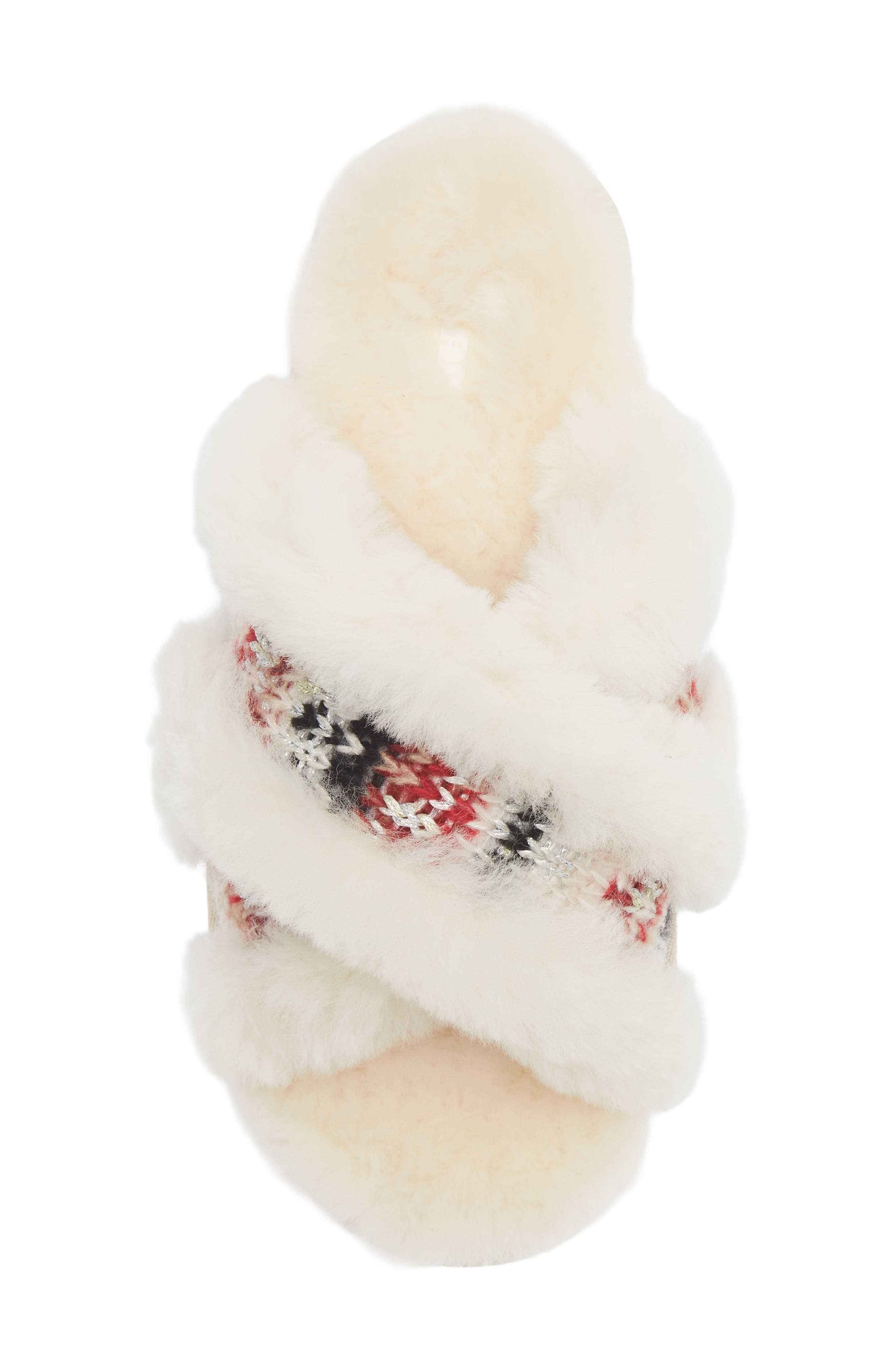 Eden Genuine Shearling Slipper, Alternate, color, CREAM