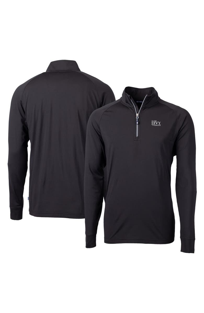 Cutter & Buck Men's Cutter & Buck  Black Ivy League DryTec Adapt Eco Knit Stretch Recycled Quarter Zip Pullover, Main, color, Black